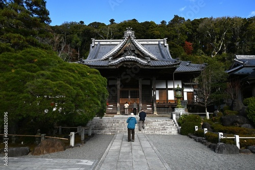 Japan Travel. "Shuzenji-temple" Izu City, Shizuoka Prefecture. Built 12 centuries ago, this temple and its surroundings are famous for their spectacular fall foliage.