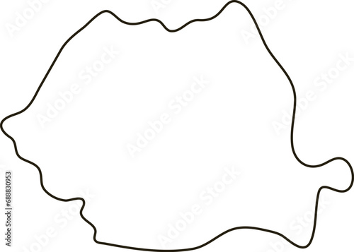 Map of Romania. Simple outline map vector illustration