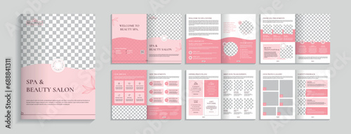 Spa and Beauty Salon brochure design layout