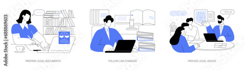 Law firm isolated cartoon vector illustrations se