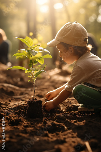 未来のリーダーを育てる：子供のコミュニティ活動への参加の重要性、持続可能な植栽とエコフレンドリーの重要性, AI Generative