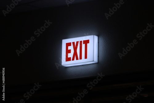 exit sign on the wall