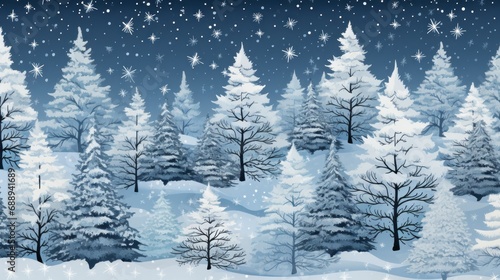 hand-drawn christmas snow seamless pattern - festive holiday illustration