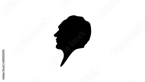 William Carey, black isolated silhouette