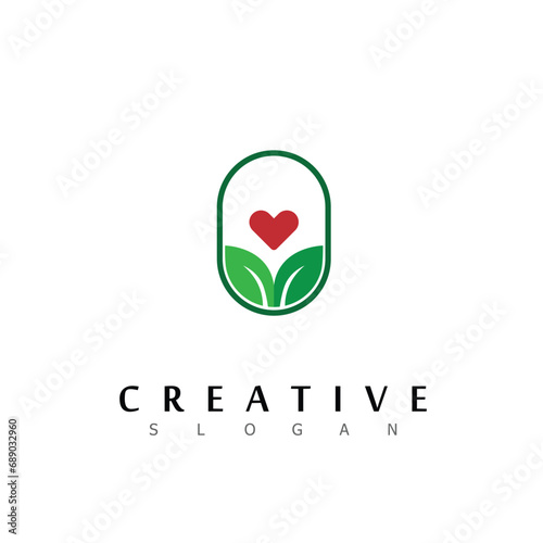 health logo care medical clinic brand heart