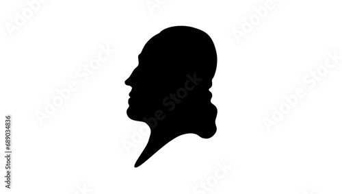 John Owen, black isolated silhouette