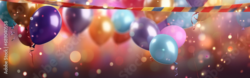 Party Background Colored Confetti Balloons