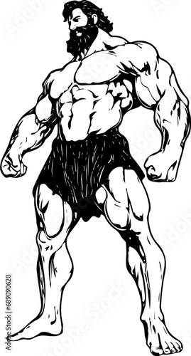 Hercules god vintage sketch