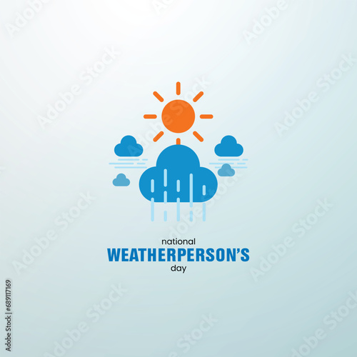 National Weatherperson's Day. Weather background vector illustration. 