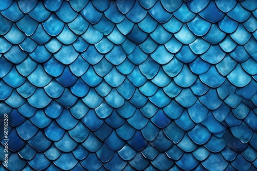 Realistic Pattern Of Blue Dragon Scales