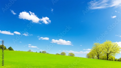landscape with sky and green grass