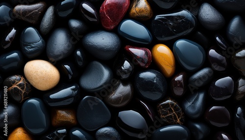a decent black stones pattern