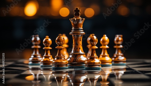 close up shot of chess last move to win