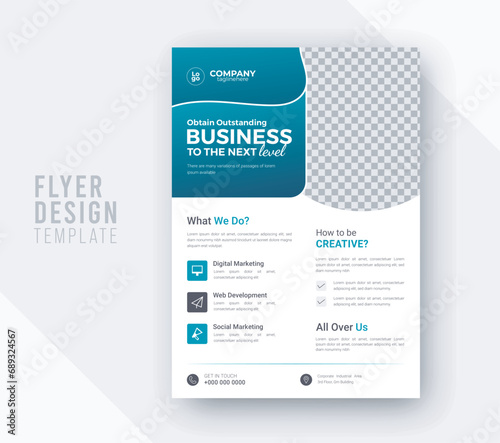 creative modern brand flyer design | abstract business leaflet design template