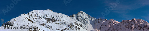 Wide panorama on the Alps. In the centre the alpine peak Monte Toro, Bergamasque Alps ( Italian: Orobie ), Lombardy, Italy