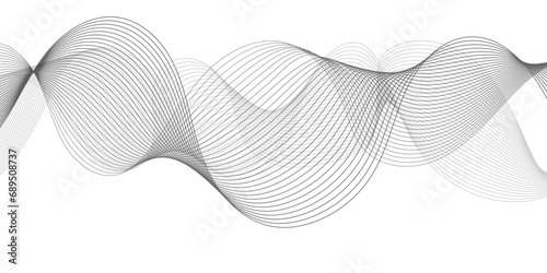 Abstract White and black wavy lines and geometric design and modern grid background . Geometric design used for parallel lines pattern and Digital landscape for presentations. background 