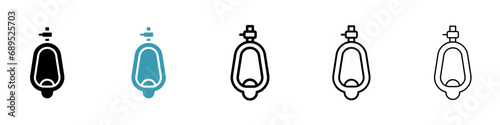 Urinal vector icon set. Urinal pee urinal for UI designs.