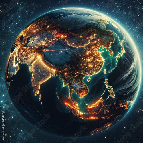 Magnificent earth graphic material 壮大な地球のグラフィック素材