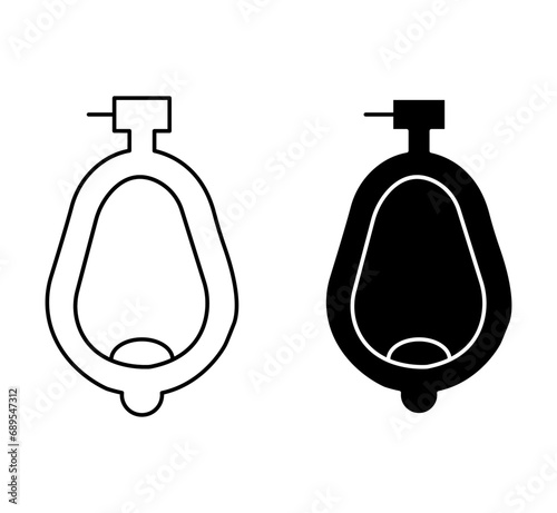 Urinal vector icon set. vector illustration