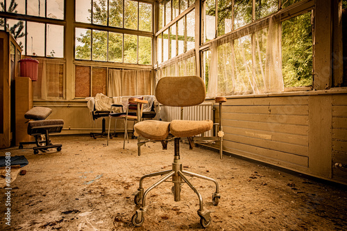 The abandoned hospital with morgue and surgery rooms