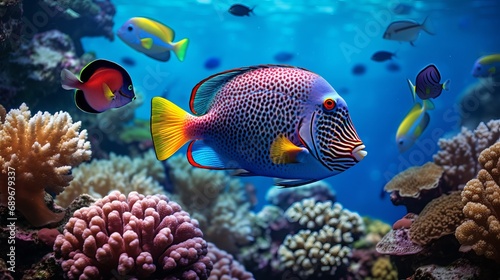 An underwater paradise is home to multicolored sea life.