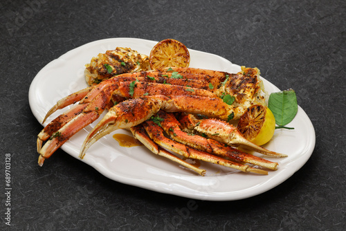 cajun style grilled snow crab legs