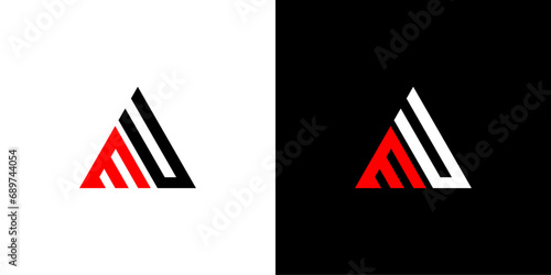 vector mu logo combination of triangles