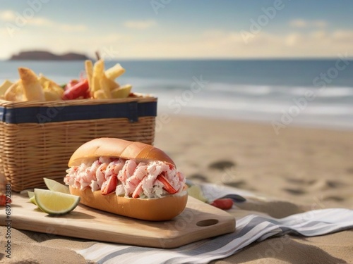 sandwich on the beach