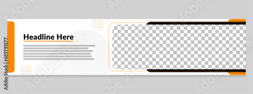 modern business website horizontal ad banner design template vector orange and white illustration header minimal abstract, social media cover photo flyer invitation card background web