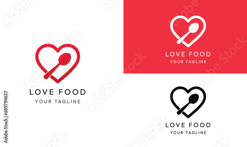 love food logo, food logo, logo