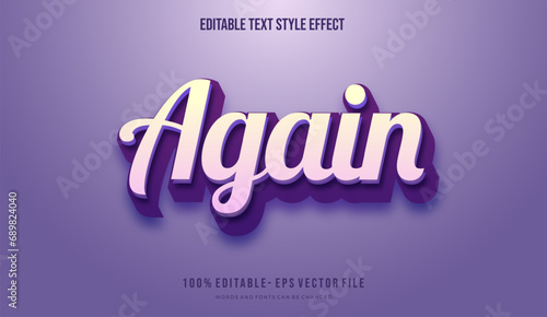 Editable text style effect modern color. Text style vector file