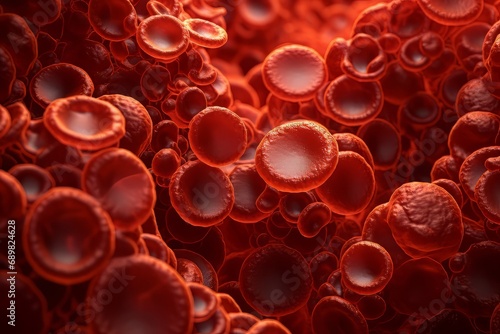 Close-up red blood cells