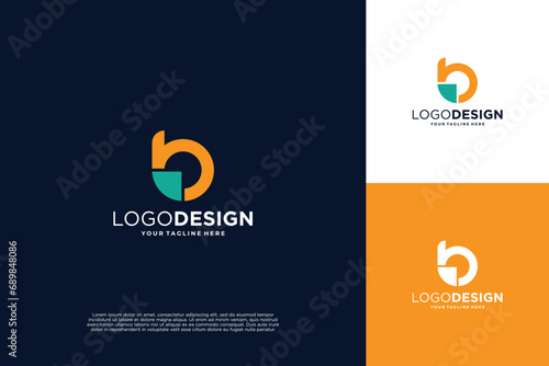 Letter B accounting financial logo design inspiration
