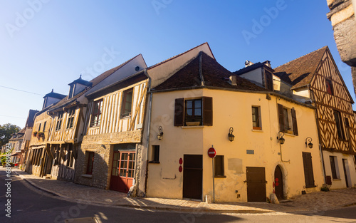 Picturesque streets of the old town of Provins in France