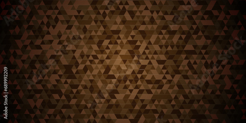 Modern abstract wood and brown chain rough backdrop background. Abstract geometric pattern wood Polygon Mosaic triangle Background, business and corporate background.