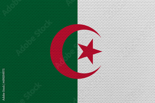 Flag of Algeria, Algeria National Grunge Flag, High Quality fabric and Grunge Flag Image. Fabric flag of Algeria. Algeria flag. 