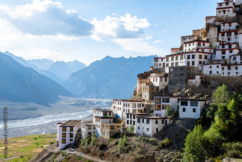 views of kee monastery in spiti valley, india