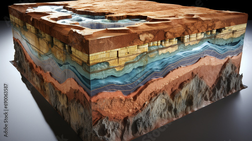 Aquifer Cross-Section: A scientific illustration showing the layers of an aquifer, emphasizing the importance of groundwater preservation.