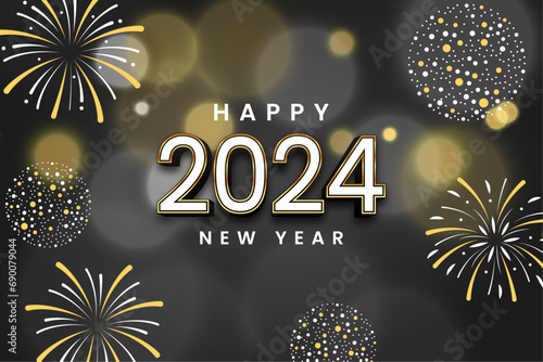 Happy new year 2024 celebration background