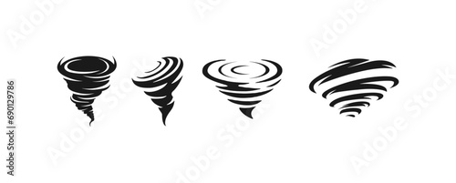 logo icon tornado on white background