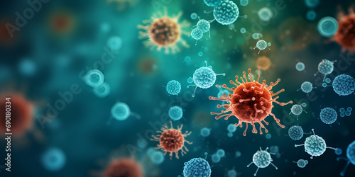 3D influenza viruses,High-Resolution 3D Rendering of Flu Viruses