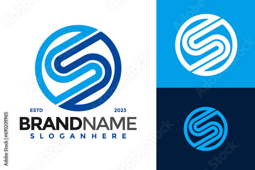 Letter S Monogram Logo design vector symbol icon illustration