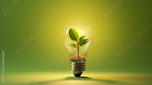 Green renewable energy idea conceptual image. AI generated