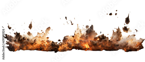 explosion border isolated on transparent