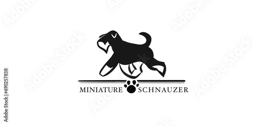vector miniature schnauzer logo
