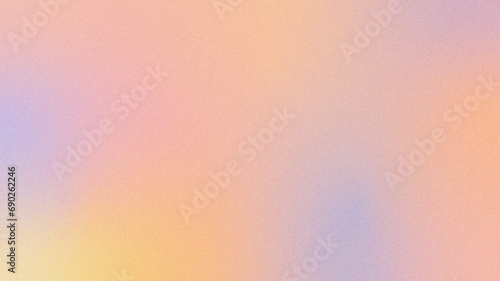 Soft Mesh Gradient with Grained Peach Fuzz, Violet, and Yellow Hues. Serenity Abstract Background