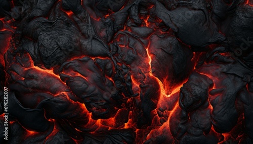 Dark lava backgrounds. Abstract lava frozen texture. Rock surface with cracks and lava. 
