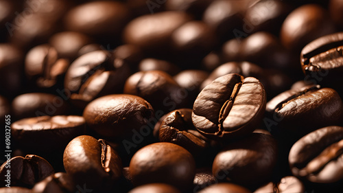 Coffee beans filling full on black background,Majestic Coffee Beans, 3d Representation 