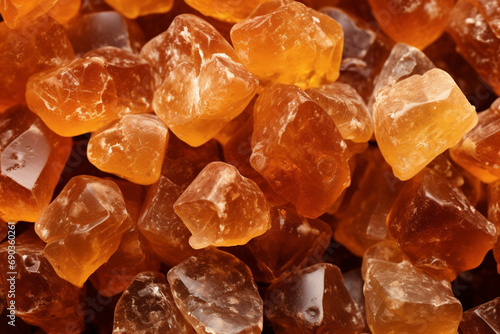 Orange, amber color of raw dried gum arabic pieces