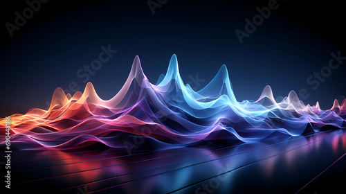 Sound waves, audio waves, waveforms, acoustic waves, sine waves, abstract background